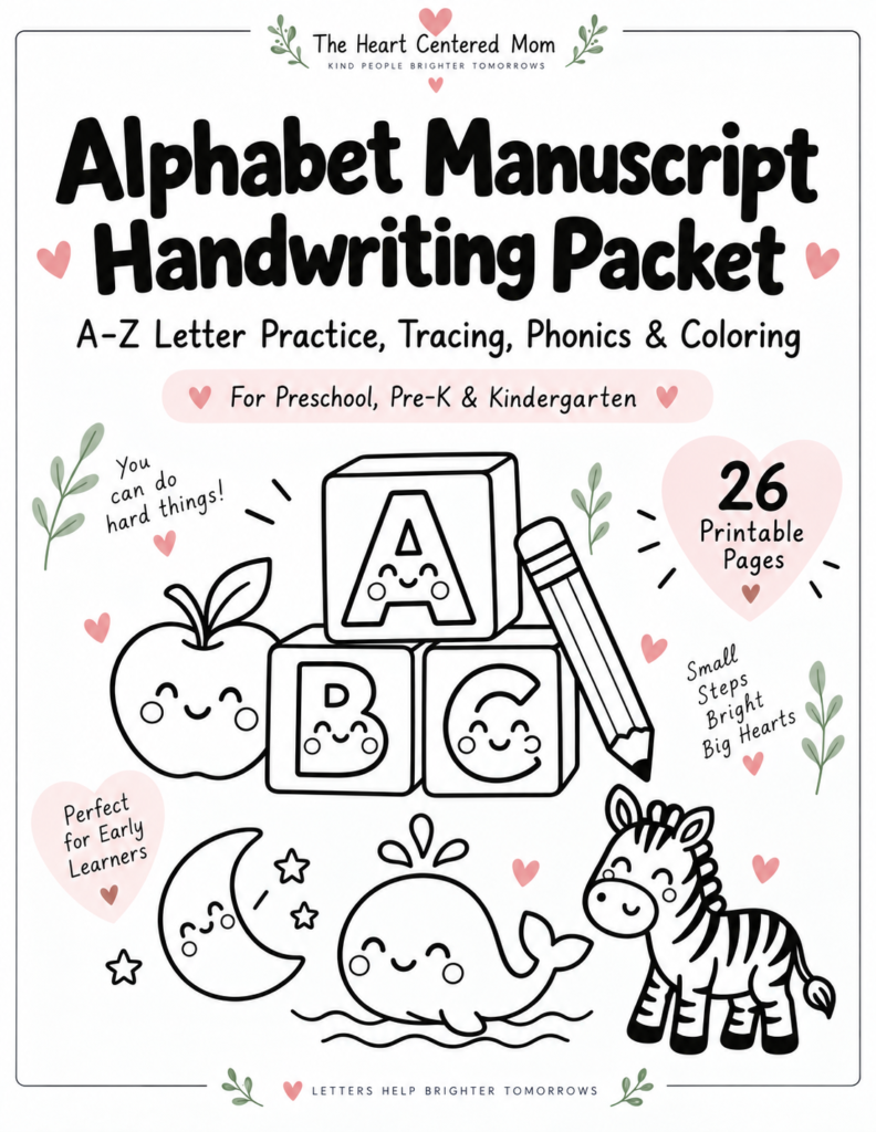 Alphabet Manuscript Handwriting Packet