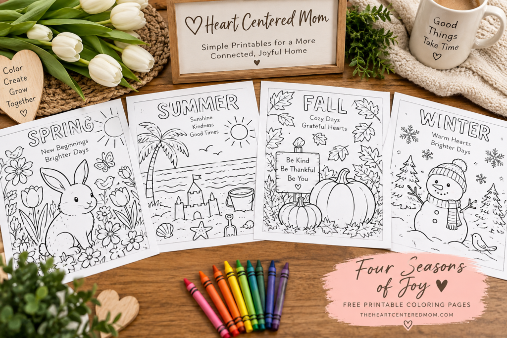 Free Printable Four Seasons Coloring Book